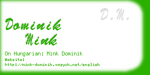dominik mink business card